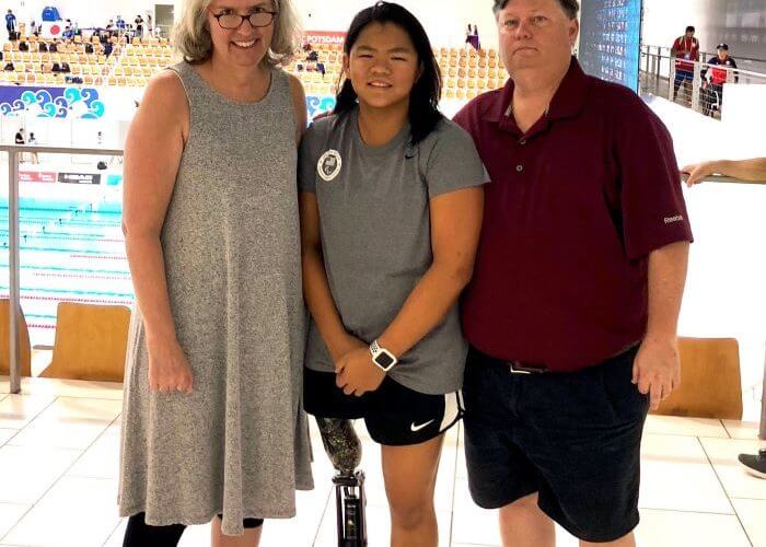 MeiMei White with her parents