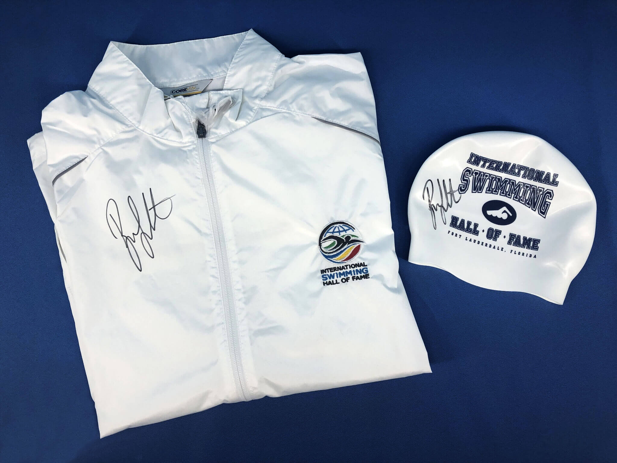 Ryan Lochte Autographed Jacket and Cap for Silent auction 2019