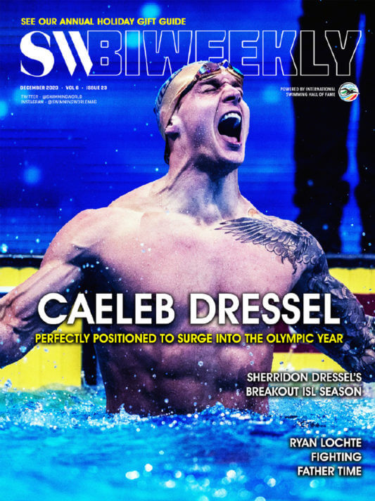 SW Biweekly 12-7-2020 - Caeleb Dressel - Perfectly Positioned To Surge Into The Olympic Year - Cover