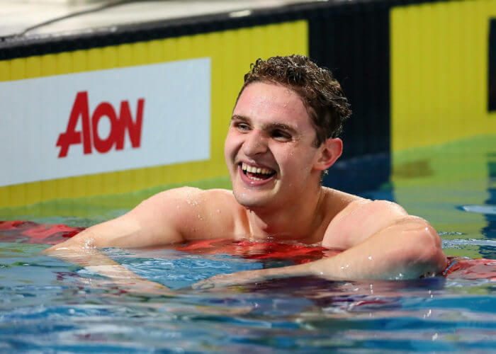 Lewis Clareburt, 400m IM NZ record during Session 3 of the AON New Zealand Swimming Champs, National Aquatic Centre, Auckland, New Zealand. Tuesday 6 April 2021 Photo: Simon Watts/www.bwmedia.co.nz