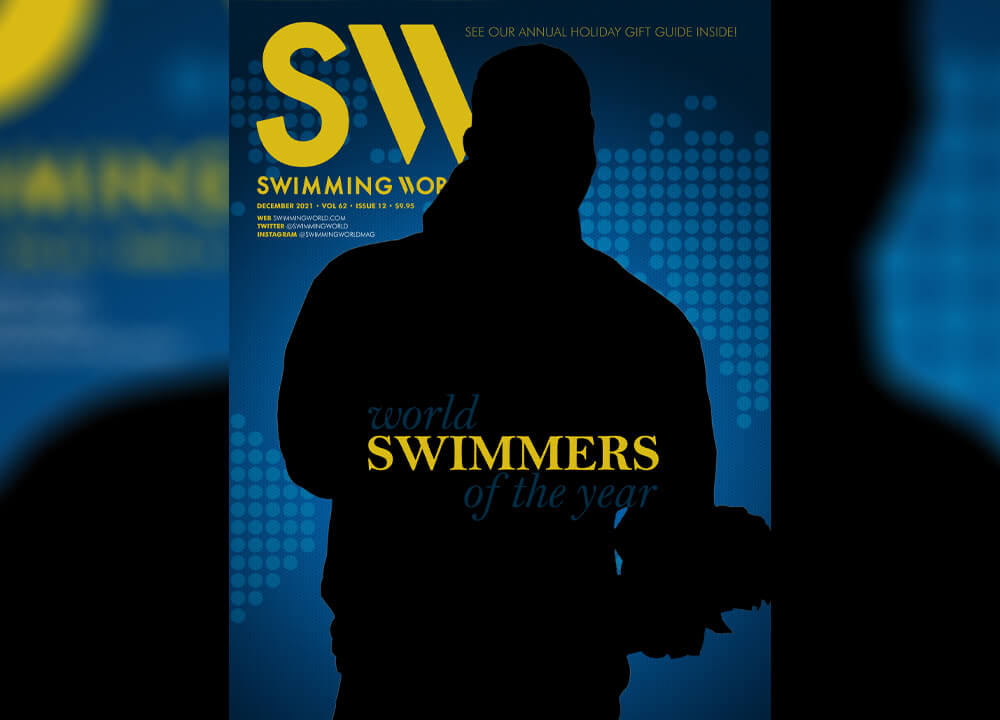Swimming World December 2021 Cover Teaser - Featuring the World and Regional Swimmers of the Year!