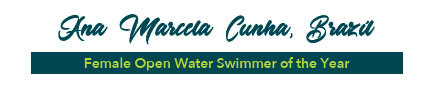 Swimming World November 2021 - Female Open Water Swimmer of the Year - Ana Marcela Cunha 2 name plate