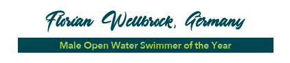 Swimming World November 2021 - Female Open Water Swimmer of the Year - Florian Wellbrock name plate