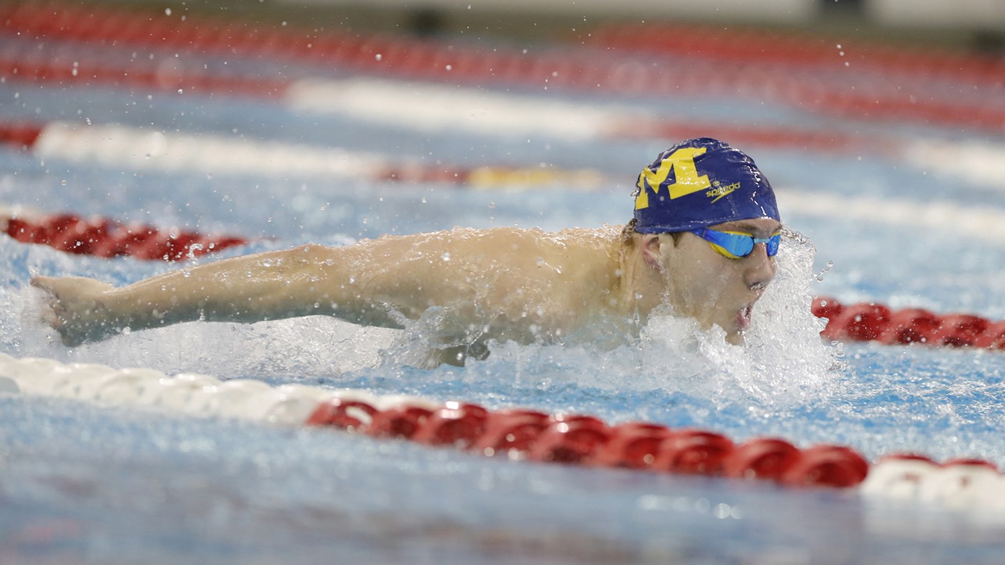 Michigan Sets Two Pool Records, Tallies Four Wins in Wisconsin Tri-Meet