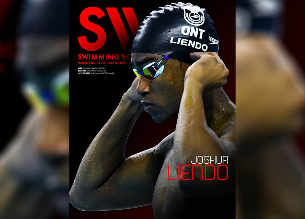 Swimming World February 2022 Cover Teaser - Joshua Liendo