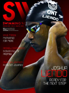 Swimming World February 2022 - Joshua Liendo - Ready For The Next Step - COVER