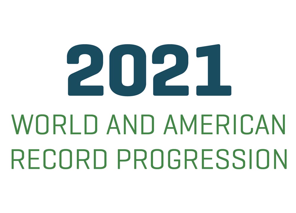 Swimming World January 2022 - The 2021 World and American Record Progression