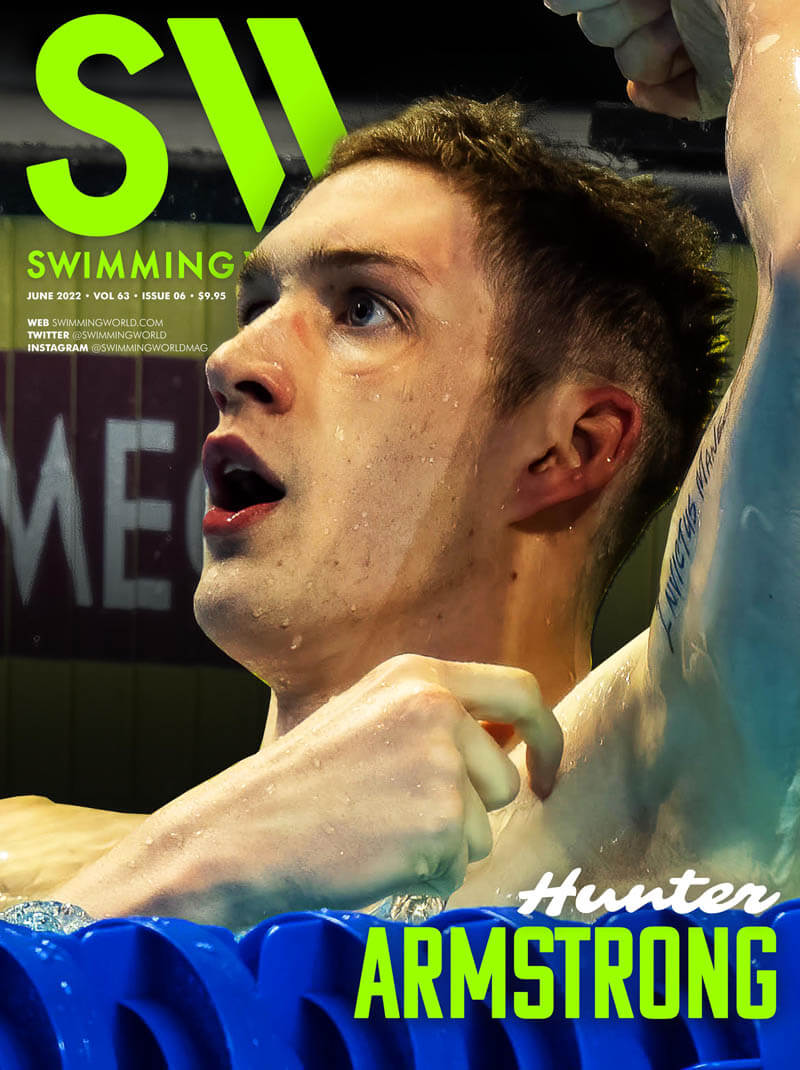 Swimming World June 2022 - Hunter Armstrong -Cover Teaser b