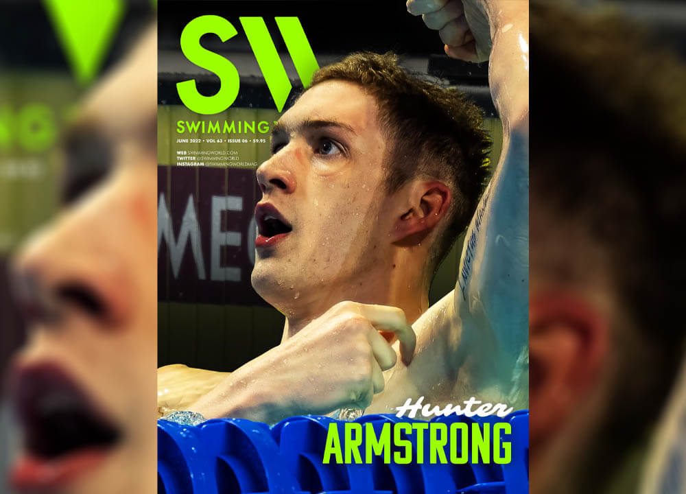 Swimming World June 2022 - Hunter Armstrong -Cover Teaser