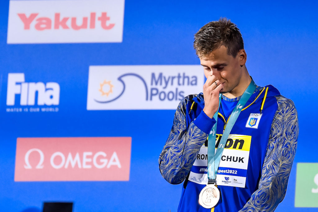 ROMANCHUK Mykhailo UKR Bronze Medal 800m Freestyle Men Swimming FINA 19th World Championships Budapest 2022 Budapest, Duna Arena 21/06/22 Photo Andrea Staccioli / Deepbluemedia / Insidefoto