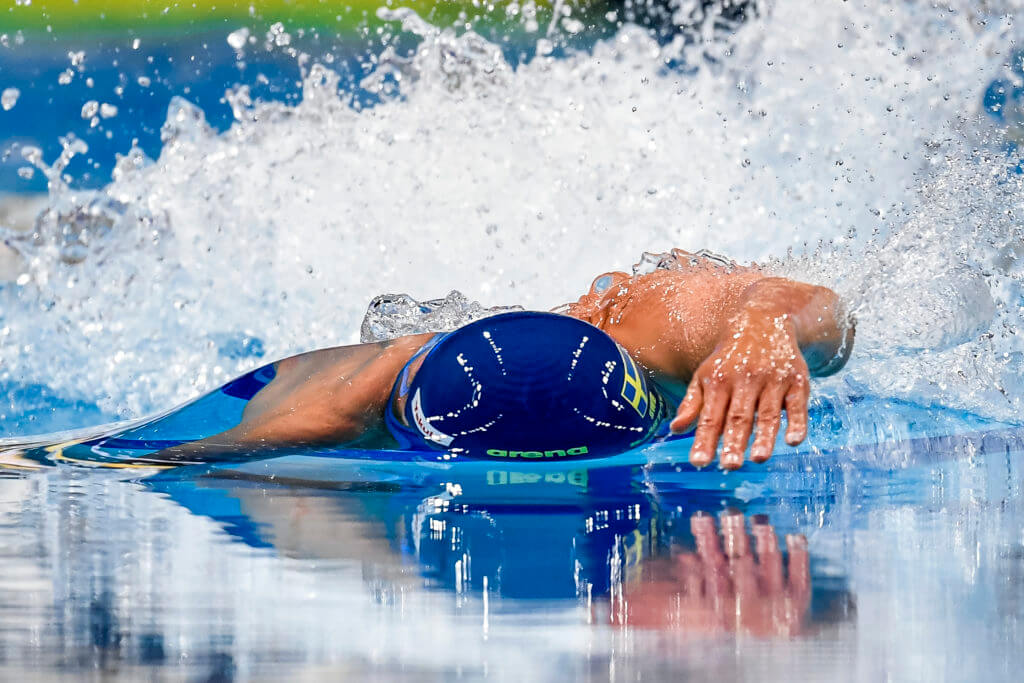 Sarah Sjostrom of Sweden competes in the 100m Freestyle Women Final during the FINA 19th World Championships at Duna Arena in Budapest (Hungary), June 23th, 2022. Sarah Sjostrom placed second winning a silver medal. Photo Andrea Staccioli / Deepbluemedia / Insidefoto