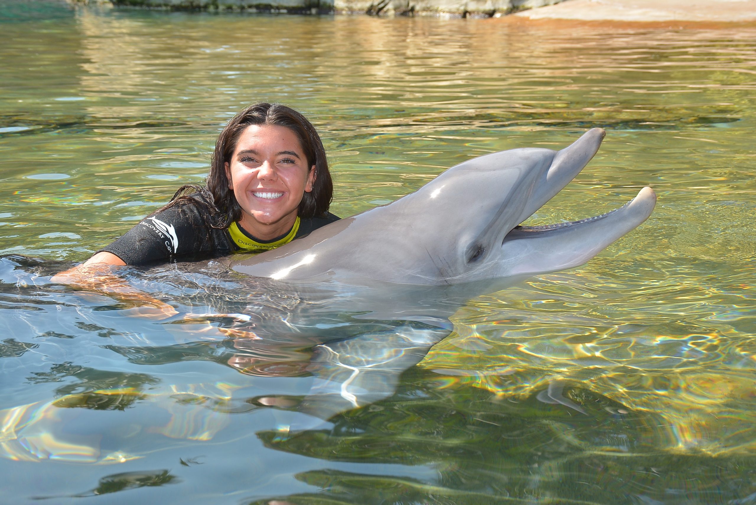 Anastasia Pagonis with Dolphin