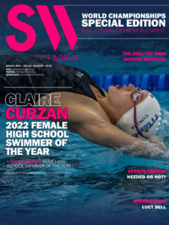 Swimming World August 2022 - Claire Curzan - 2022 Female High School Swimmer of the Year - COVER