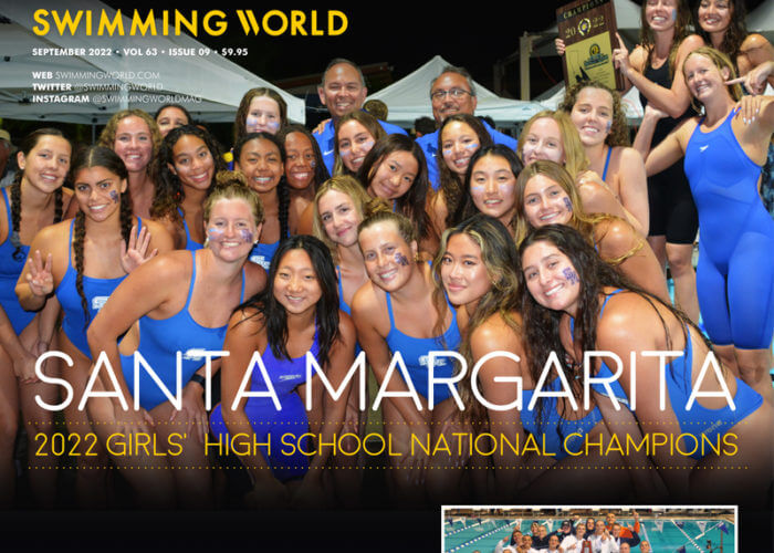 Swimming World September 2022 - Santa Margarita Girls' 2022 High School National Champions - Cover