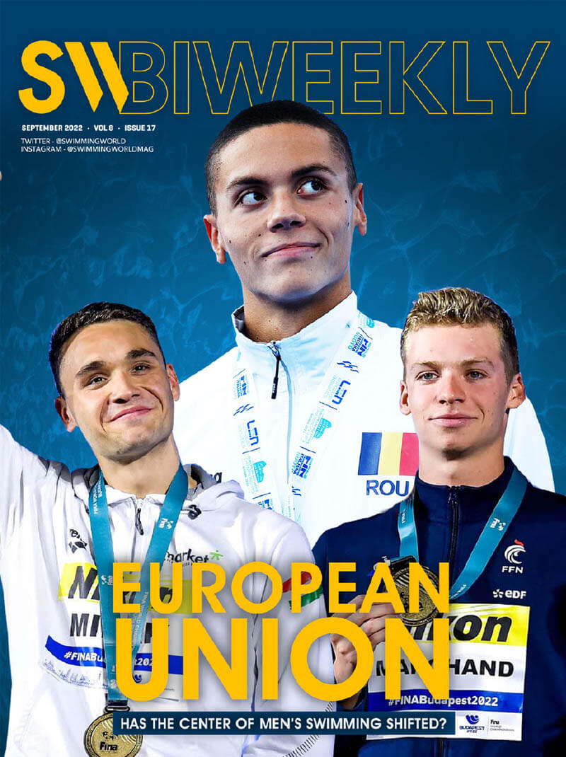 SWB 9-7-22 - European Union - Has The Center of Men's Swimming Shifted - COVER