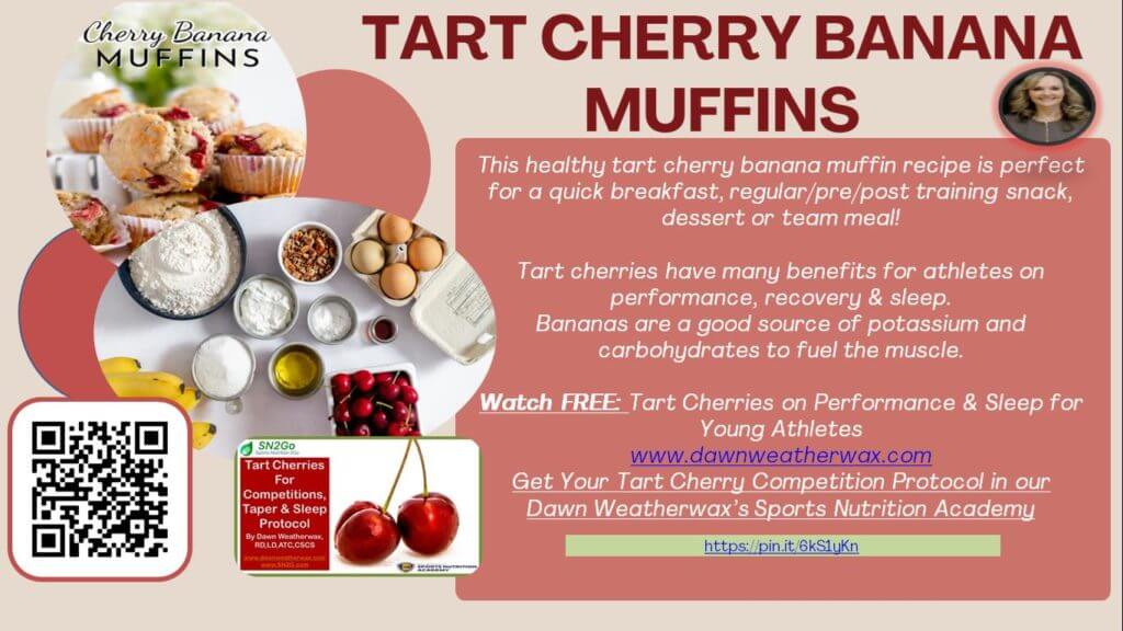 Tart Cherry banana muffins ppt advertizement