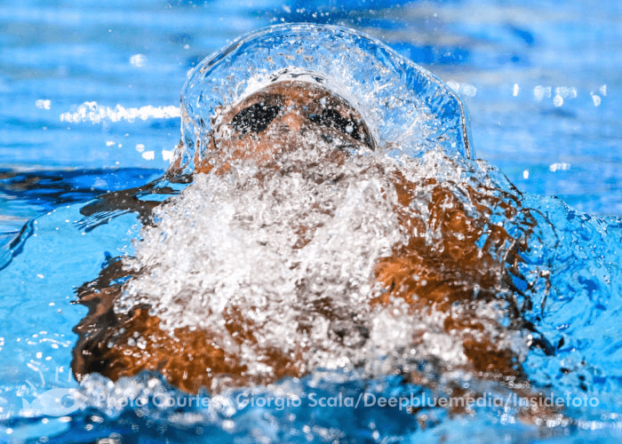 Yohann Ndoye-Brouard of France competes in the 100m Backstroke Men Final during the FINA Swimming Short Course World Championships at the Melbourne Sports and Aquatic Centre in Melbourne, Australia, December 14th, 2022. Photo Giorgio Scala / Deepbluemedia / Insidefoto