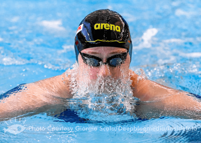 Tes Schouten of The Netherlands competes in the 200m Breaststroke Women Final during the FINA Swimming Short Course World Championships at the Melbourne Sports and Aquatic Centre in Melbourne, Australia, December 16th, 2022. Photo Giorgio Scala / Deepbluemedia / Insidefoto