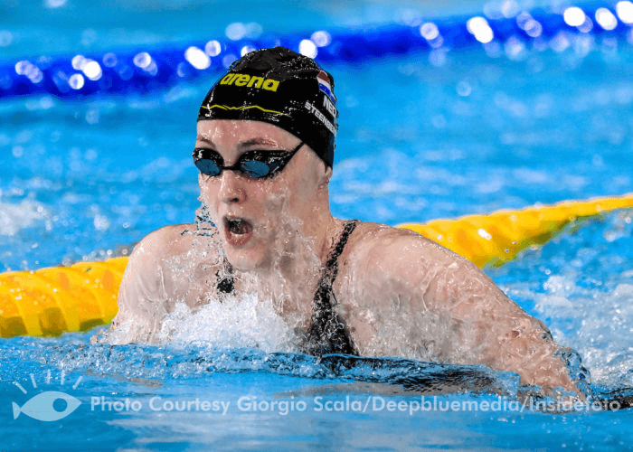 Marrit Steenbergen of The Netherlands competes in the 100m Individual Medley Women Final during the FINA Swimming Short Course World Championships at the Melbourne Sports and Aquatic Centre in Melbourne, Australia, December 16th, 2022. Photo Giorgio Scala / Deepbluemedia / Insidefoto