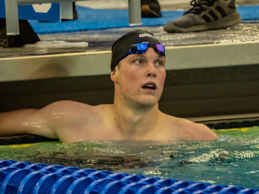 Luke Hobson Blasts Back Half for 200 Freestyle Top Seed