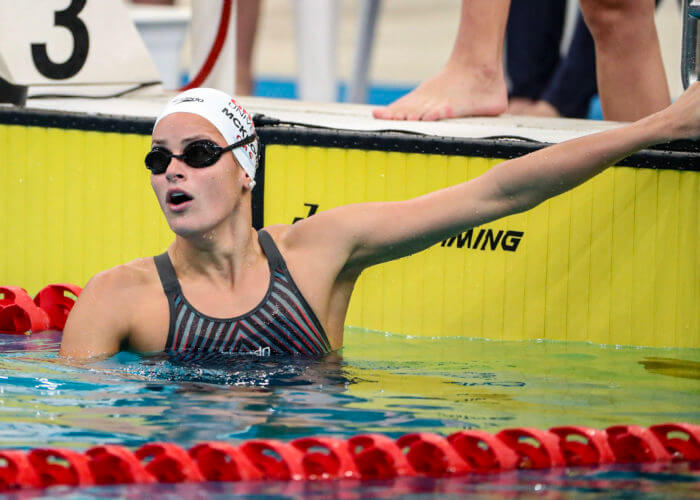 Kaylee McKeown emnd of pool Courtesy Swimming NSW