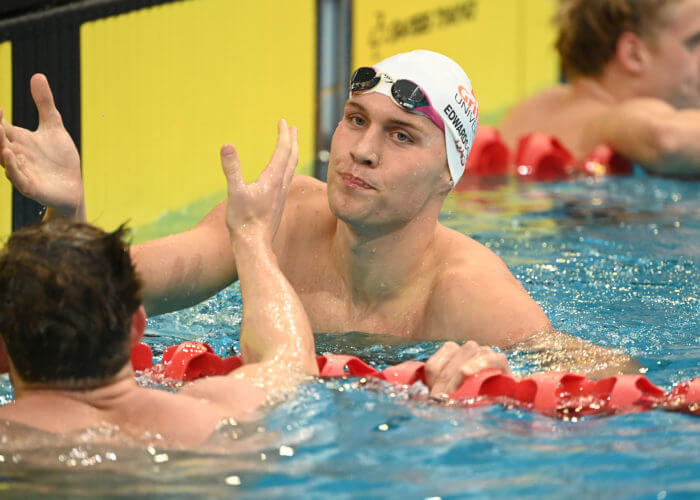 Josh Edwards Smith end of race Photo Courtesy Delly Carr Swimming NSW