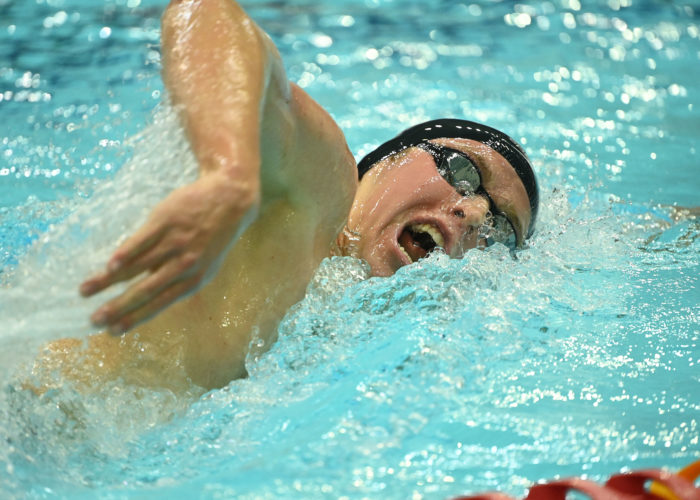 Sam Short shows the style that won him the M 800m freestyle, Aus World Trials 2023