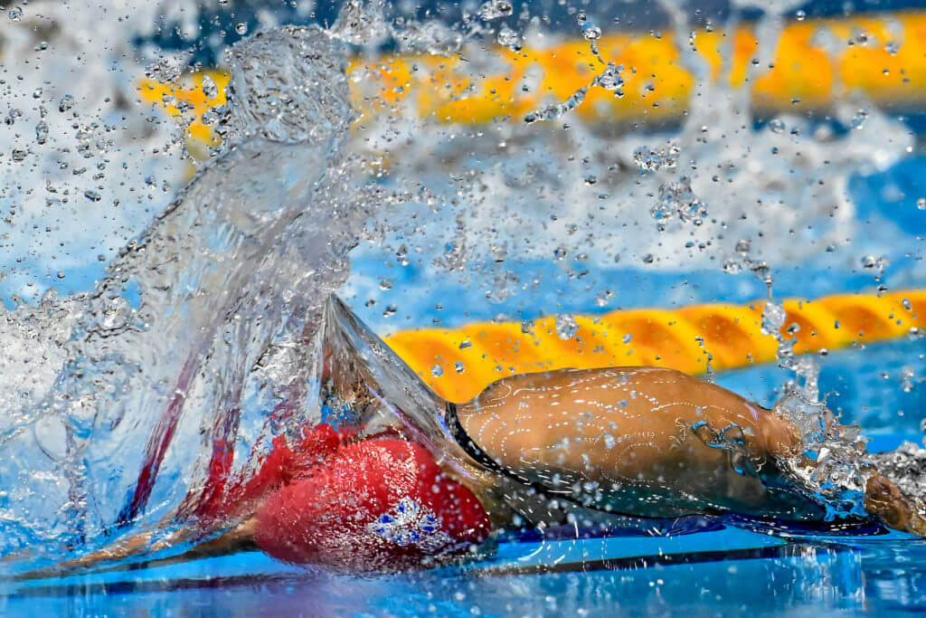 Anna Hopkin of Great Britain competes in the 50m Freestyle Women semifinal during the 20th World Aquatics Championships at the Marine Messe Hall A in Fukuoka (Japan), July 29th, 2023.