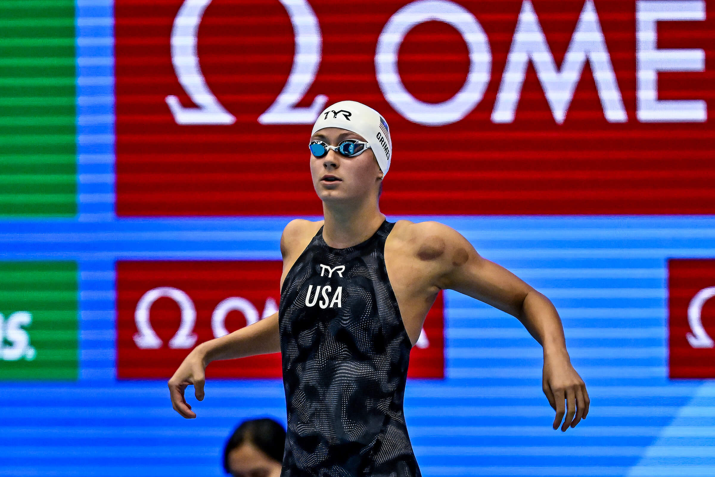 Katie Grimes of United States of America competes in the Women's Freestyle 1500m Heats during the 20th World Aquatics Championships at the Marine Messe Hall A in Fukuoka (Japan), July 24th, 2023.