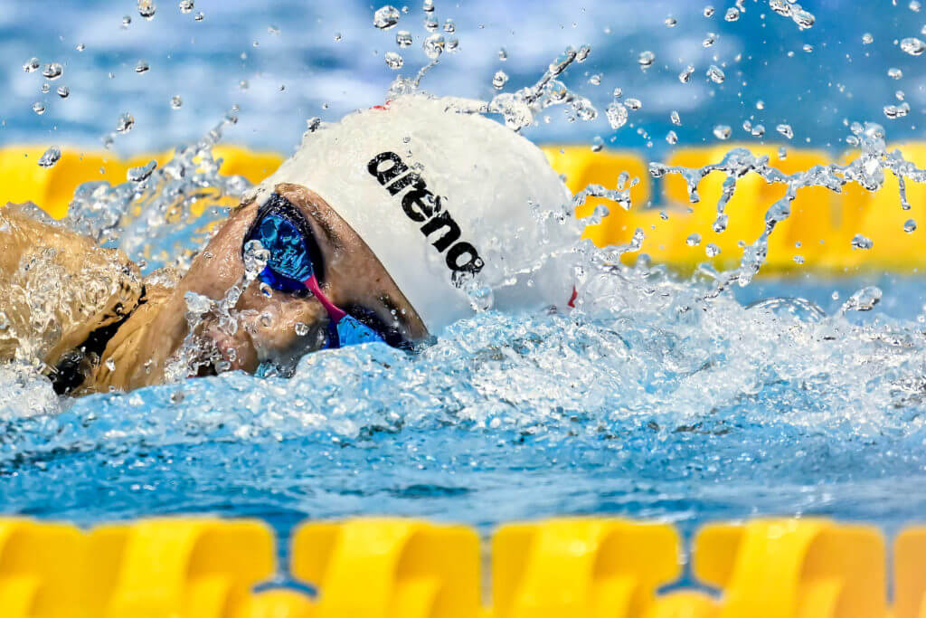 Siobhan Haughey of Hong Kong competes in the Women's Freestyle 200m Heats during the 20th World Aquatics Championships at the Marine Messe Hall A in Fukuoka (Japan), July 25th, 2023.