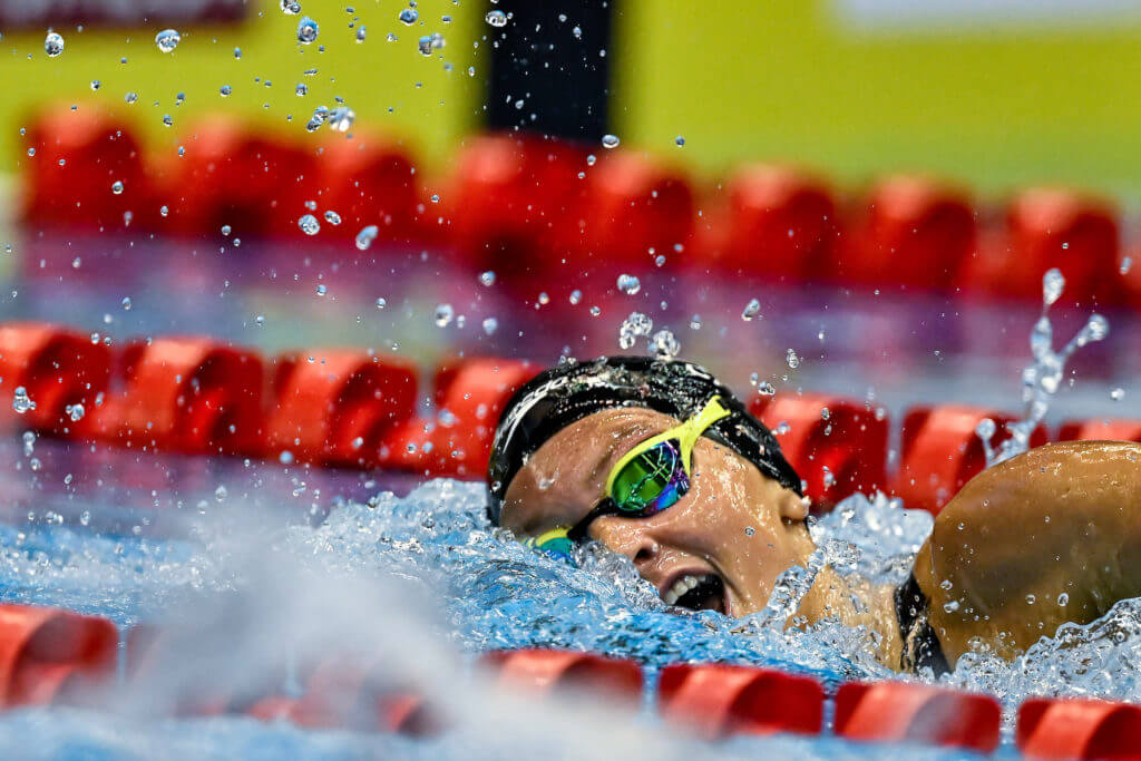Summer Mcintosh of Canada competes in rde Women's Freestyle 400m Heats during rde 20rd World Aquatics Championships at rde Marine Messe Hall A in Fukuoka (Japan), July 23rd, 2023.