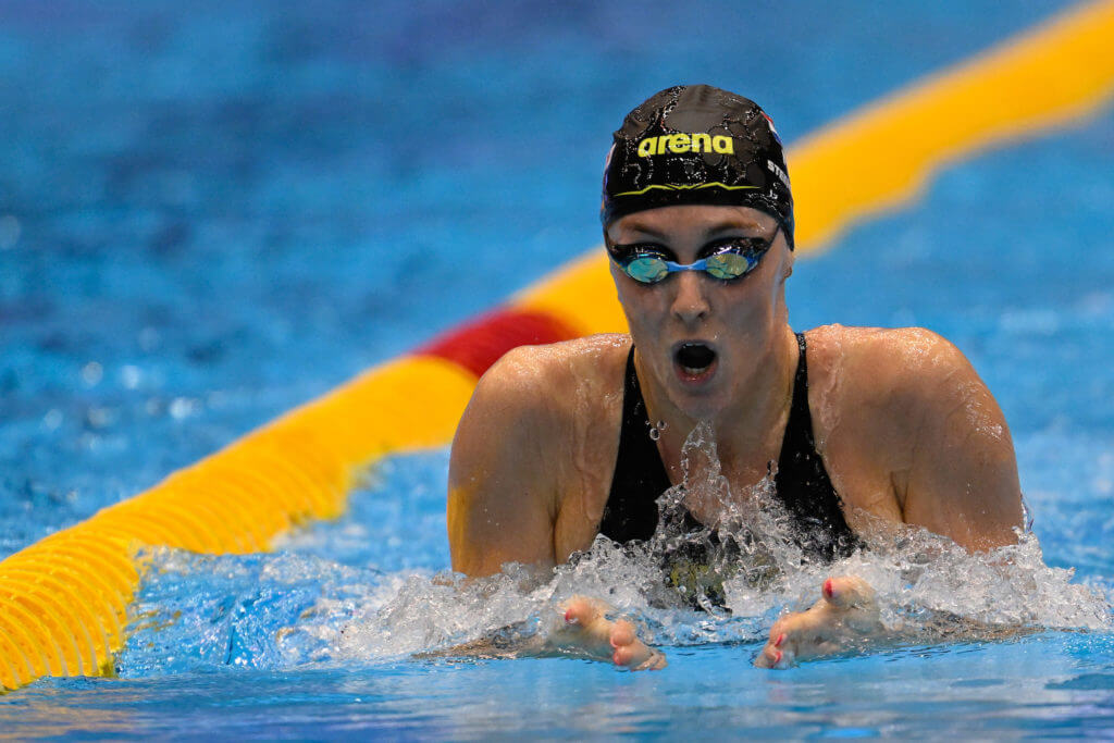 Marrit Steenbergen of the Netherlands competes in the 200m. Individual medley women during the 20th World Aquatics Championships at the Marine Messe Hall A in Fukuoka (Japan), July 23th, 2023.