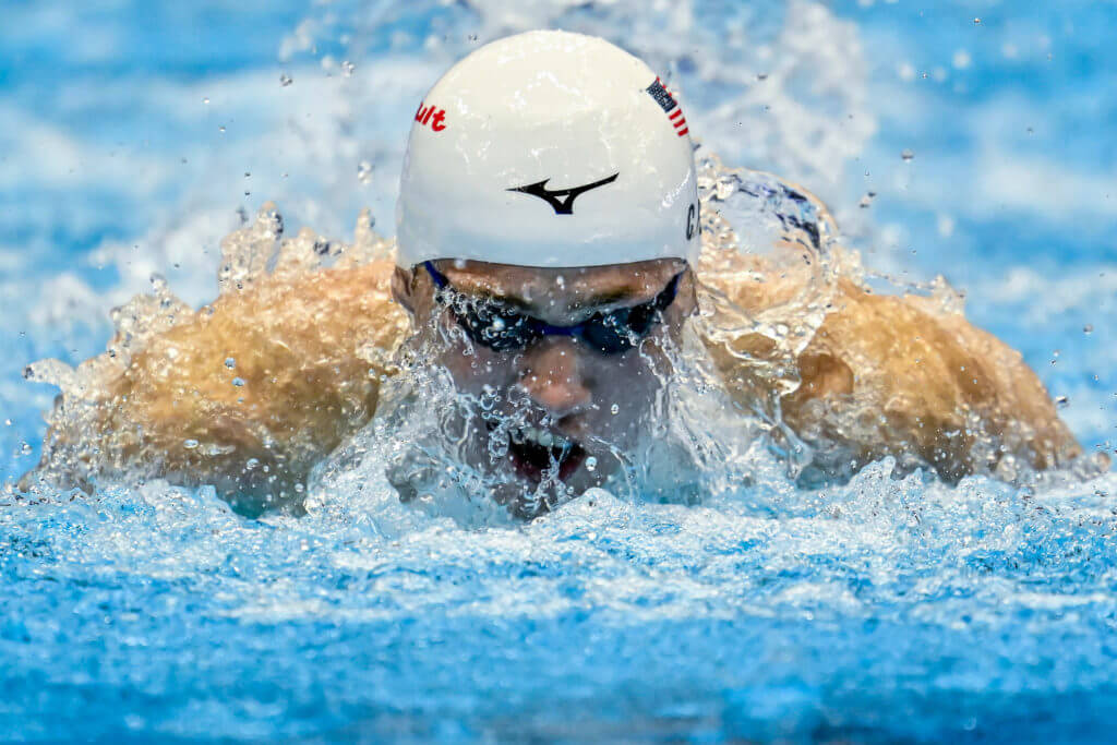 Carson Foster of United States of America competes in the Men's Butterfly 200m Heats during the 20th World Aquatics Championships at the Marine Messe Hall A in Fukuoka (Japan), July 25th, 2023.