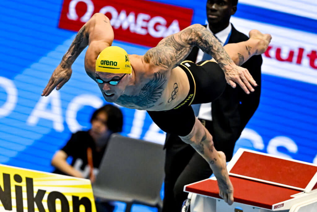 Kyle Chalmers of Australia competes in the 100m Freestyle Men Final during the 20th World Aquatics Championships at the Marine Messe Hall A in Fukuoka (Japan), July 27th, 2023.