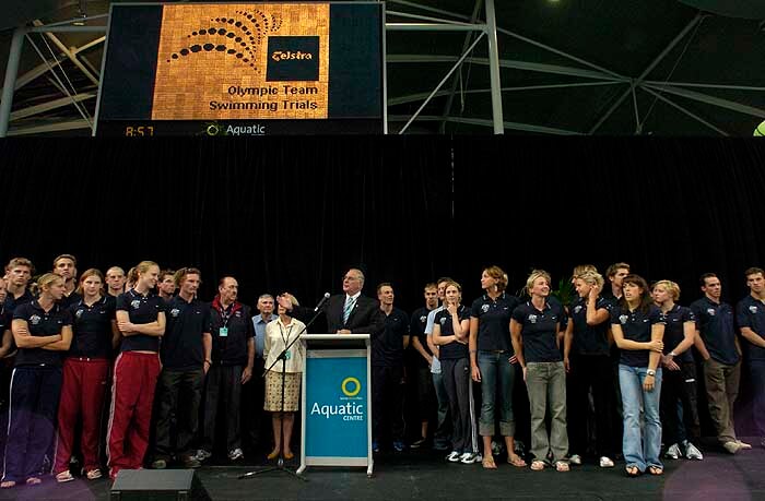 John Devitt And the 2004 Australian Olympic swim team