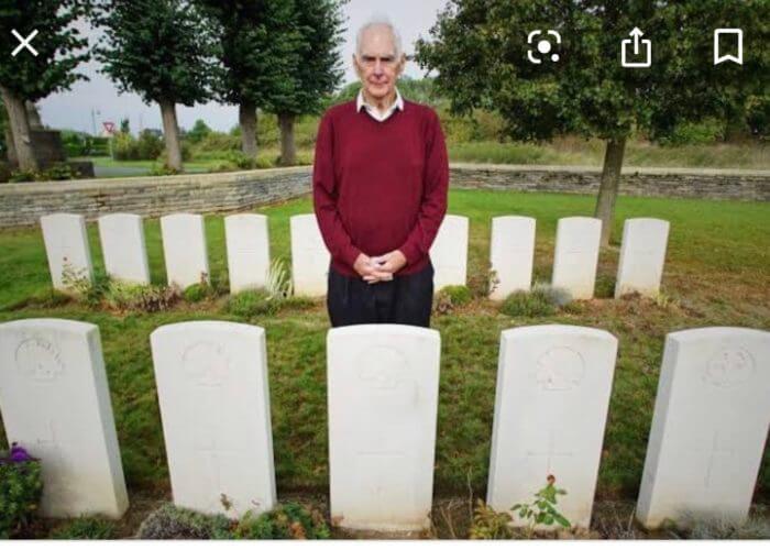 John Devitt in the Somme graveyard