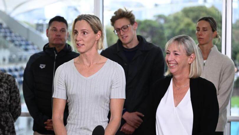 Michelle Gallen (right) and Bronte Campbell.