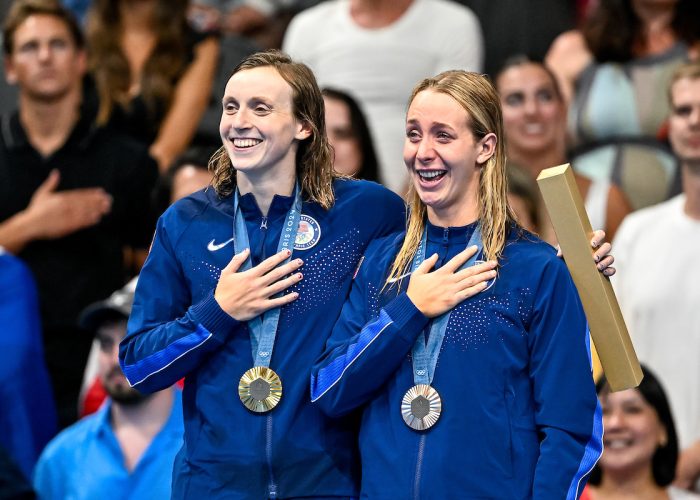 Katie Ledecky and Paige Madden