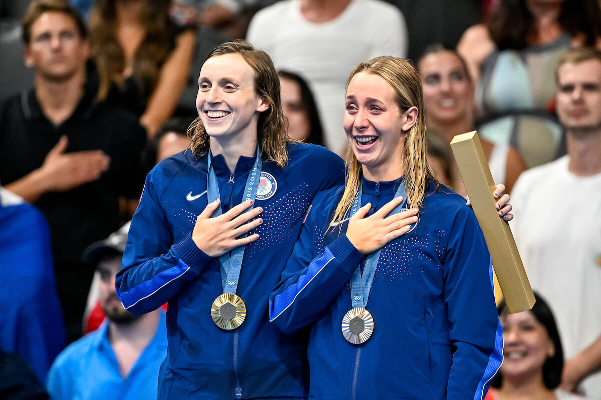 Katie Ledecky and Paige Madden