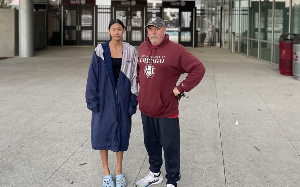 Adalyn Lee and Coach Jim Johnson