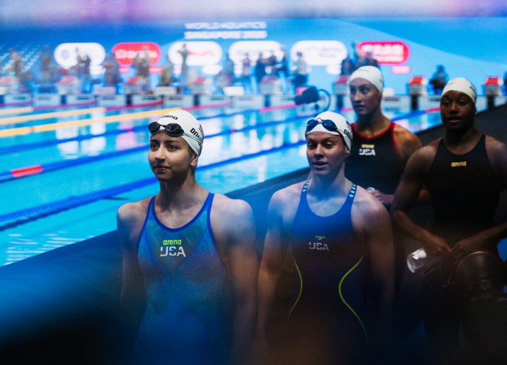 kate douglass, simone manuel, erin gemmell