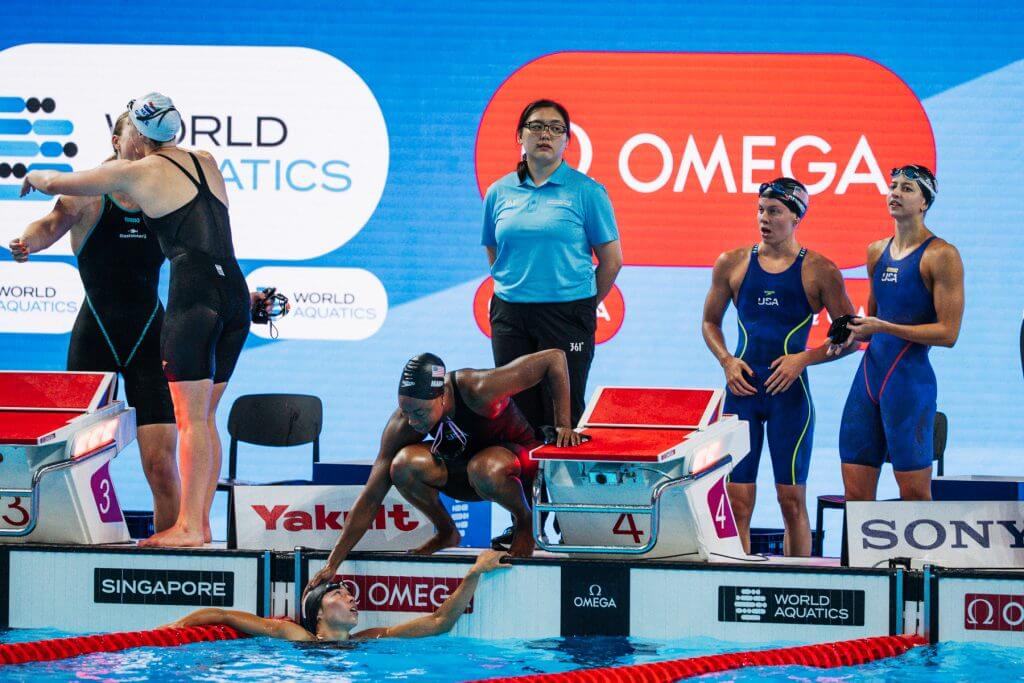 US women's 400 free U.S. mixed medley relay feature