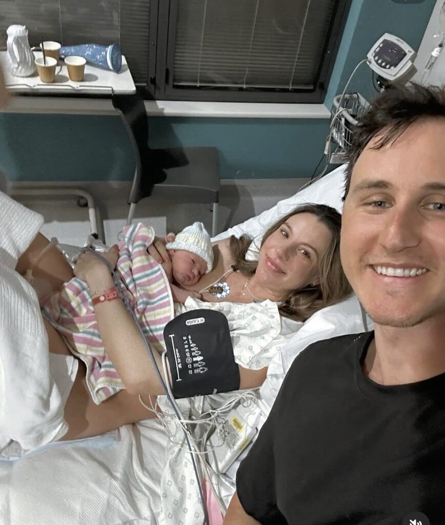 Cam McEvoy, wife Maddi, son Hartley