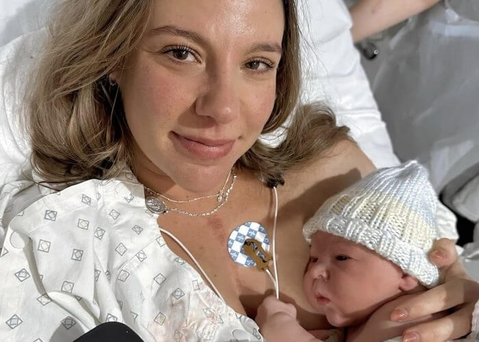 Maddi McEvoy and son Hartley