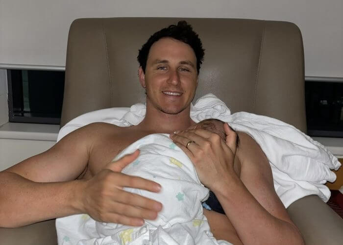 Cam McEvoy and son Hartley