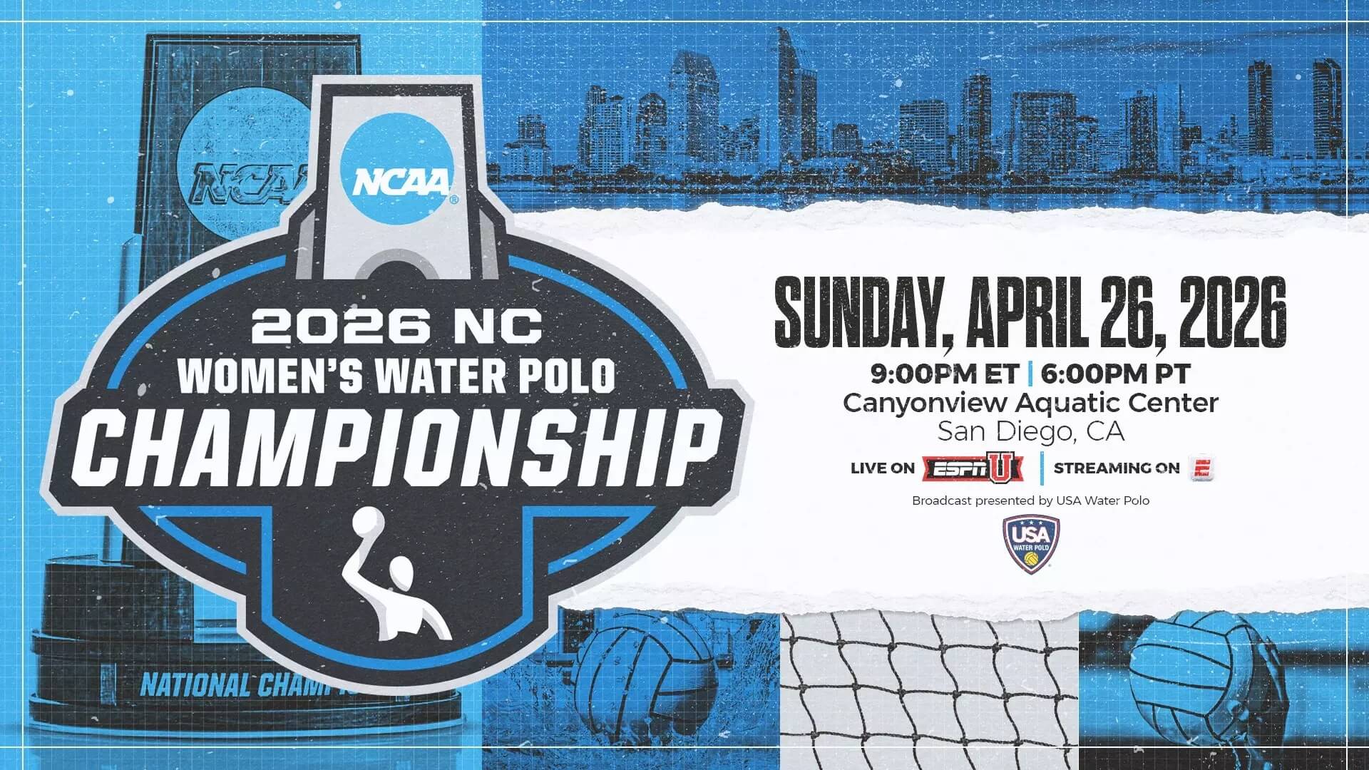 ESPN to Present 2026 NCAA Women’s Water Polo Championships