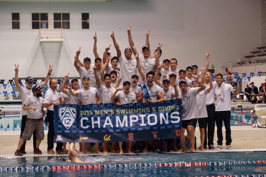 USC Southern California swimming 2015 Pac 12 champions