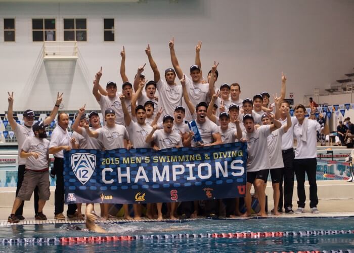 USC Southern California swimming 2015 Pac 12 champions